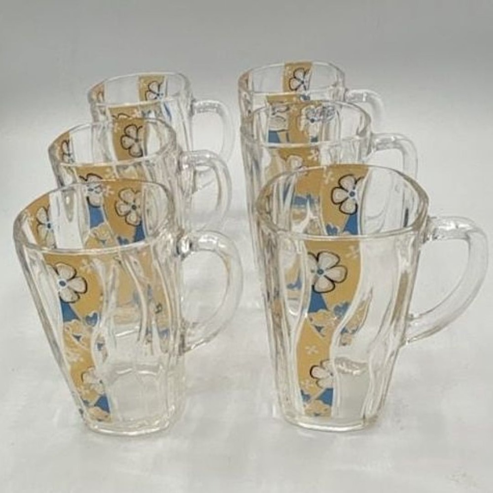 Vintage Cheers Glass Set - set of 6